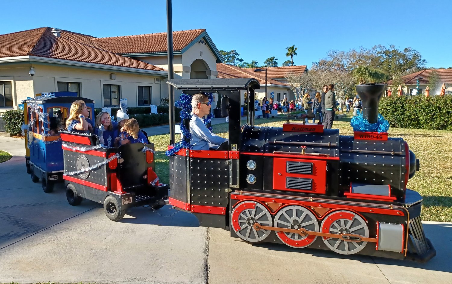 The Winter Fest train was very popular among the students.